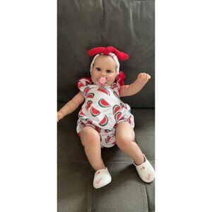 🆕20Inch Realistic Soft Vinyl With Weighted Cloth Body Emily Girl Reborn Baby